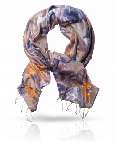 Палантин Женский S30-BIGFLOWER/TAUPE